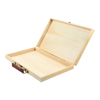 Деревянная коробка для рисования, Незаконченная Деревянная коробка, Сделайте свою подарочную коробку, Шкатулку для ювелирных изделий, органайзер, Фотобокс с замком для