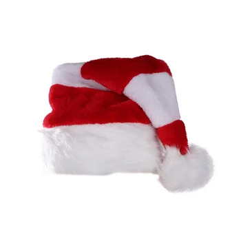 Зимняя теплая плюшевая Рождественская шляпа, супер мягкая хлопковая экологичная шляпа Санта-Клауса для домашнего рождественского подарка Санта-Клаусу