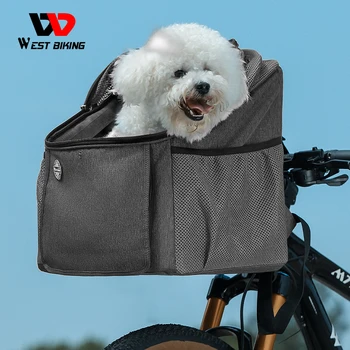 WEST BIKING Велосипедная передняя сумка для домашних животных для путешествий, Дышащая Износостойкая сумка для собаки, кошки, Уличный рюкзак для домашних животных, сумка для рук