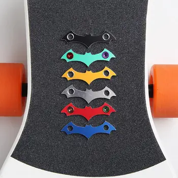 защитные накладки для палубы скейтборда из алюминиевого сплава 4шт, прокладка в форме дротиков Бэтмена, Защита лонгборда от провисания, Предотвращающая провисание фурнитуры