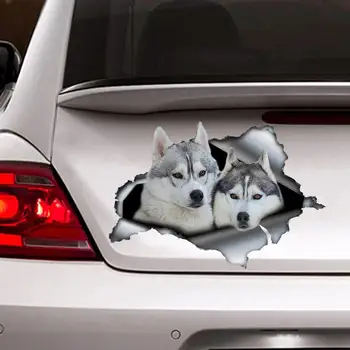 Наклейка Siberian Husky, украшение автомобиля, наклейка на автомобиль, Виниловая наклейка, наклейка siberian husky