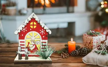 Рождественская деревня, прочный светодиодный декор кабины Ангела, Рождественская Деревенская деревня, Освещенный дом, Аксессуары для дома в рождественском стиле в подарок