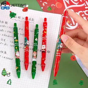 Рождественская тематика, гелевая ручка для печати 0,5 мм, креативный мультфильм, подарок школьнику, канцелярские принадлежности, Милая ручка для письма, рождественские принадлежности