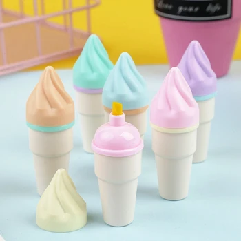 Милый набор фломастеров и маркеров для мороженого, разноцветные ручки, долговечные, простые в использовании