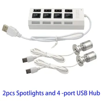 Мини светодиодный прожектор USB DC5V мощностью 1,5 Вт с регулируемой яркостью для витрины ювелирного шкафа, Настенный потолочный точечный светильник для поверхностного монтажа 1