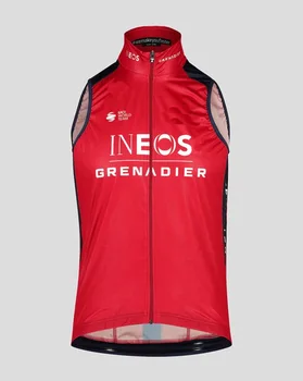 Ветрозащитная 2023 INEOS Grenadier Team КРАСНАЯ Велосипедная куртка без рукавов Жилет Gilet Mtb Clothing Bicycle Maillot Ciclismo