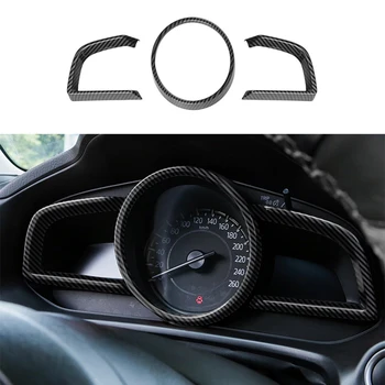 для Mazda 3 Axela 2014-2018 Внутренняя отделка приборной панели из углеродного волокна, рамка для инструментов