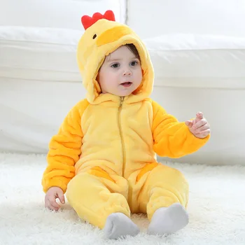 Кигуруми с животными на Хэллоуин, детская одежда для косплея, комбинезон для мальчиков и девочек, комбинезон для новорожденных, зимняя мягкая пижама 0
