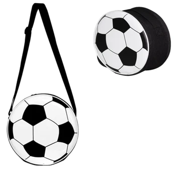 Футбольная сумка для ланча ABSF с ремешком, многоразовые круглые термосумки для школьного пикника, кемпинга на открытом воздухе