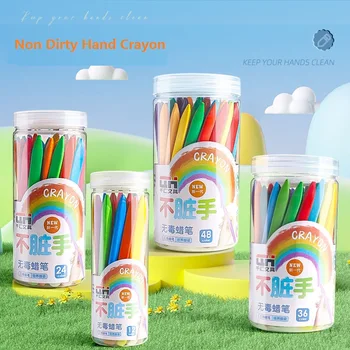 18/24/36/48 Пластиковые Цветные карандаши Для детей Безопасны, их можно стирать и они не Пачкаются Для Граффити в детском саду.