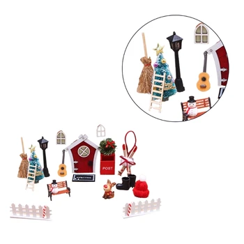 Миниатюрная модель лампы, Рождественский Аксессуар для Кукольного домика, Реалистичный игровой набор