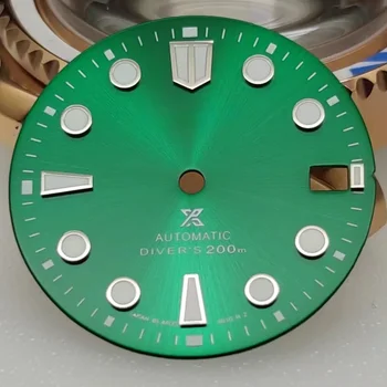 28,5 мм Новый Prospex Sunpattern C3 с ярко-зеленым светящимся циферблатом NH35, аксессуары для часов, изготовленный на заказ циферблат часов