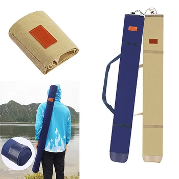 Большая вместительная складная переносная сумка для удочки, сумка для рыболовного зонтика, утолщенная холщовая сумка для удочки, рыболовные снасти, аксессуары