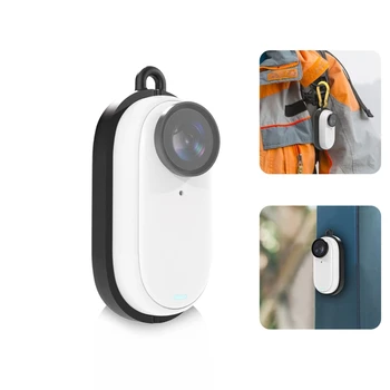 для нательной камеры Insta360 GO 3 Магнитная пластиковая защитная рамка-кейдж с карабином черного цвета