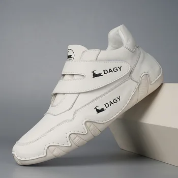 Роскошные мужские полусапожки 2024 года, новый тренд, легкая удобная мягкая обувь в британском стиле, повседневная обувь для занятий спортом на открытом воздухе, для путешествий на плоской подошве
