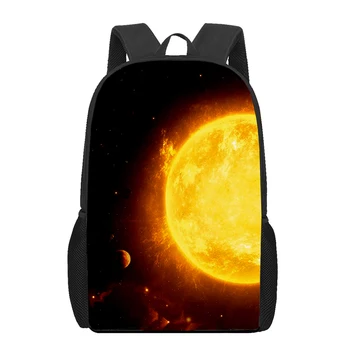 Art Planet Fireball Sun Print, Школьная сумка для студентов, подростков, мальчиков, девочек, Повседневный рюкзак для хранения, Женские, мужские Рюкзаки для путешествий
