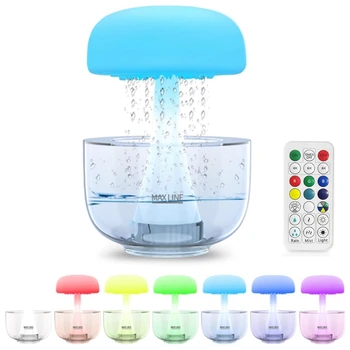 Диффузор эфирного масла для ароматерапии Cloud Rain с 7 Цветами светодиодной подсветки для домашнего Офиса