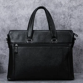 Роскошный портфель из воловьей кожи с крокодиловым узором, деловые сумки, модная мужская сумка для ноутбука из натуральной кожи, мужская сумка через плечо 3
