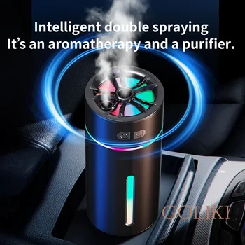 Автомобильный Увлажнитель воздуха Перезаряжаемый Интеллектуальный Беззвучный Красочный рассеянный свет USB Портативный диффузор ароматизатора воздуха для автомобиля EssentialOil 3