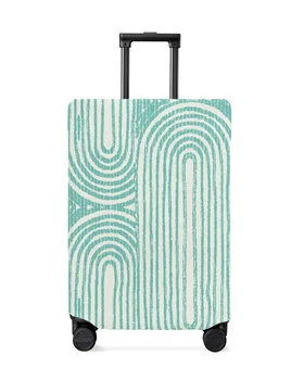 Современный средневековый Абстрактный геометрический чехол для багажа, эластичный защитный чехол для багажа, пылезащитный чехол для 18-32-дюймового дорожного чемодана