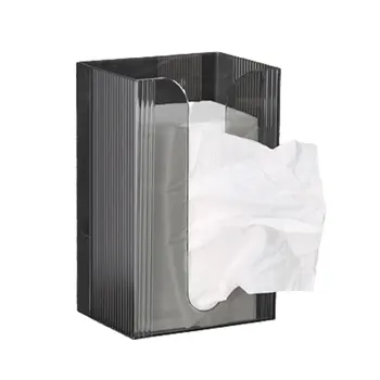 Коробка для салфеток в рулоне, Прозрачная, с сильным клеем, коробка для салфеток для лица