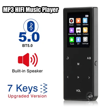 MP3-Плеер С Динамиком Bluetooth 5.0 Сенсорная Клавиша Hi-Fi Стерео Музыкальный Плеер Без Потерь Мини Портативный FM-Радио Запись Для Walkman 0