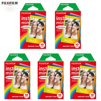 Для Instax Mini Rainbow Пленка 10-50 Листов Для Fujifillm Instant Mini 7/8/9/11/25/70 Камера Для принтера SP-1/2 Радужная фотобумага
