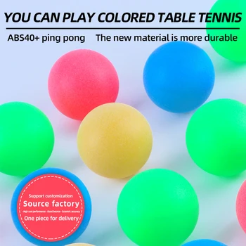 Красочные шарики для пинг-понга ABS 40 + случайных разноцветных мячей для настольного тенниса для занятий спортом на открытом воздухе, развлекательных групповых игр, поделок 1