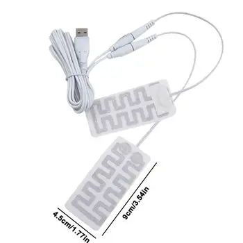 Электрические перчатки с USB-обогревателем, перчатки с подогревом, ткань из углеродного волокна, перчатки с USB-подогревом, прокладка для согревания тела, Теплая пластина для рук На зиму 5