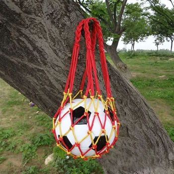 Сумка для футбольной сетки, Нейлоновая сумка для хранения Bold, переносное оборудование для переноски одного мяча, сумка для спорта на открытом воздухе, футбола, баскетбола, волейбола 3