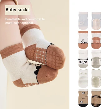 Милые мультяшные нескользящие детские носки, весна-осень, детские хлопковые носки унисекс для новорожденных, для девочек и мальчиков