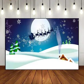 С Рождеством, Рождественские фоны для домашней фотографии, фотография на заднем плане, сани, Рождественская сцена, Индивидуальный фон для дня рождения, Канун детского душа