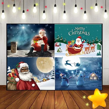 С Рождеством, Рождественские фоны для домашней фотографии, фотография на заднем плане, сани, Рождественская сцена, Индивидуальный фон для дня рождения, Канун детского душа 1