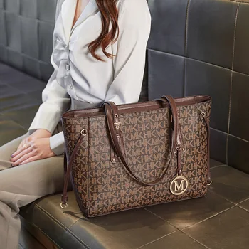 Женская сумка-тоут бренда MKJ 2023, корейская версия, новая повседневная сумка через плечо, сумка для подмышек с надписью, сумка большой емкости 0