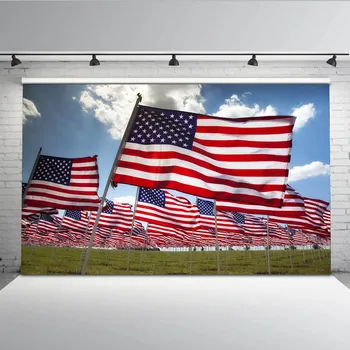 Фон для фотосъемки в День независимости, стена старого мастера, фон с американским флагом для фотосъемки MW-138