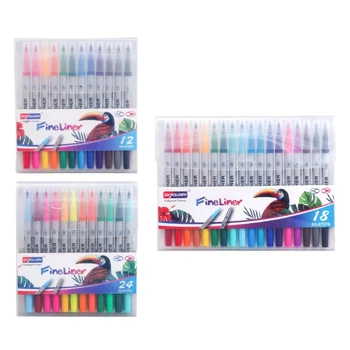 Многоцветный набор ручек с крючком, Ручки для акварельной живописи, креативные канцелярские принадлежности, Подарок для студентов, Школьный офис, художественные принадлежности для рукоделия N0HC