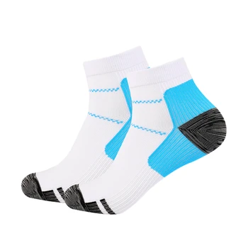 Носки для фитнеса, спортивные носки, Впитывающие пот, Короткие носки Унисекс, Дышащие компрессионные носки для ног, снимающие боль в ногах 0