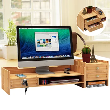 Деревянные органайзеры для офисного стола с замком для хранения файлов, лоток для рабочего стола компьютера