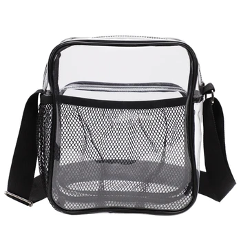 Женская прозрачная сумка через плечо, прозрачные сумки из ПВХ со съемным ремешком