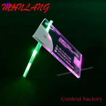 Изготовленная на заказ светодиодная подсветка с лазерной гравировкой Подсветка для визитных карточек Индивидуальный дизайн Акриловая люминесценция индивидуальные карточки