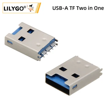 LILYGO® USB-A для карт SD / TF, аксессуары для платы разработки USB/ TF 2 В 1, USB 3.0 со слотом для карт TF