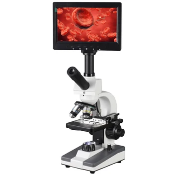 7-дюймовый ЖК-дисплей + алюминиевый корпус + 5-мегапиксельный цифровой микроскоп для анализа крови XSP-116D 400X