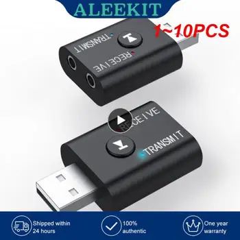 1 ~ 10ШТ Аудиоприемник передатчик 2 В 1 Аудио 3,5 мм Разъем Aux Беспроводной адаптер для автомобильного телевизора ПК USB Bluetooth-совместимый 5.0