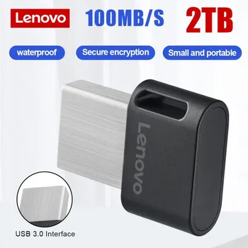 Lenovo USB 3.0 Флешка 1 ТБ 2 ТБ Металлическая Высокоскоростная Флешка Портативный Водонепроницаемый U-Диск 128 ГБ 512 ГБ Memoria Usb Бесплатная Доставка