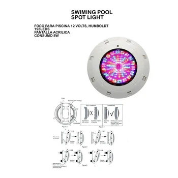 1 Комплект светодиодных ламп для бассейна мощностью 12 В 18 Вт, подводные светодиодные фонари с возможностью изменения цвета RGB IP68 с пультом дистанционного управления (18 Вт) 3