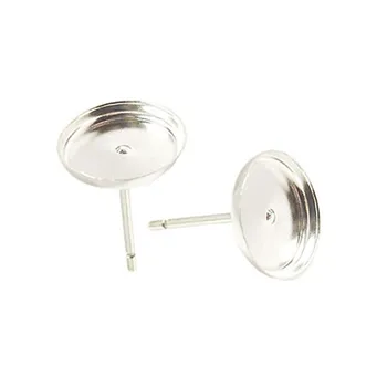 Beadsnice ID27064 новый стиль ювелирных изделий ручной работы серьга-гвоздик post earring base fit 12mm earring seting DIY