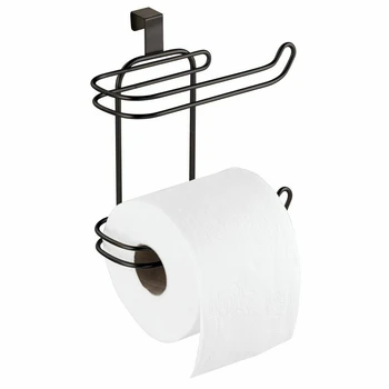 Металлический компактный держатель для рулона туалетной бумаги, подвешенный над бачком, и диспенсер для экономии места при хранении в ванной. 2