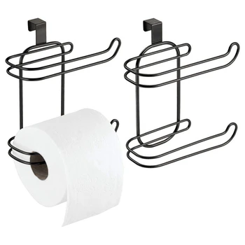 Металлический компактный держатель для рулона туалетной бумаги, подвешенный над бачком, и диспенсер для экономии места при хранении в ванной. 5
