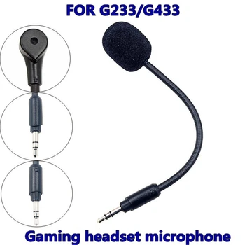Сменный микрофон с шумоподавлением 3,5 мм для игровой гарнитуры Logitech G233 G433, гибкие подставки для микрофона