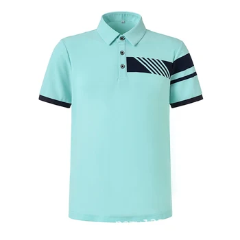 Мужская футболка для гольфа с короткими рукавами, спортивная быстросохнущая дышащая тонкая модная рубашка-поло, Износостойкий трикотаж, мужская одежда для гольфа